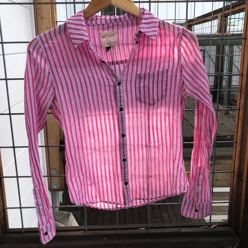 Striped button down shirt